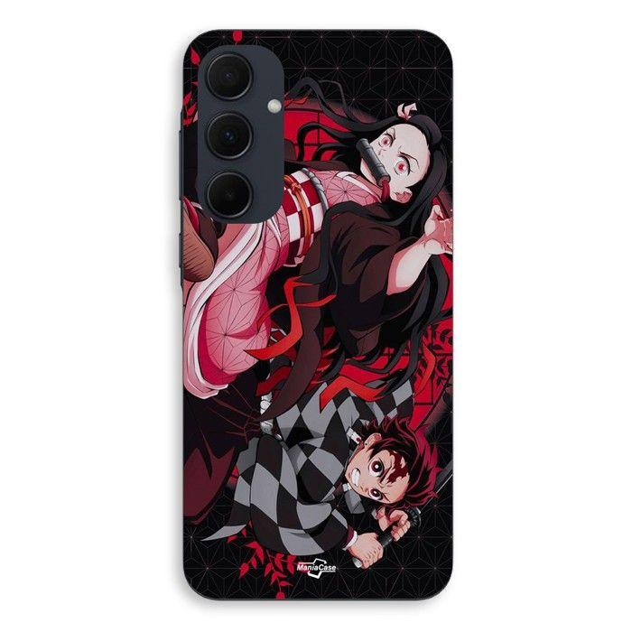 Case For Samsung Galaxy A35 Demon Slayer Tanjiro Nezuko Attack Fight Maniacase