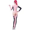 Long Sleeve Leotard Sexy High Leg Swimsuit Shiny Simple Knee High Stocking RQ Race Queen Cosplay Costume [LOST-G] Women's (PINK, M)
