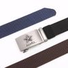 Men's Military Style Woven Nylon Belt for Outdoor and Casual Wear