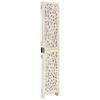 3 Piece Room Divider Hand Carved White 120*165 Cm Solid Mango Wood