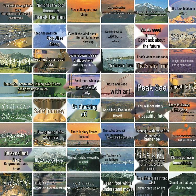 Student Motivational Quote Stickers - 124 Minimalist Decorative Stickers Set for Notebooks