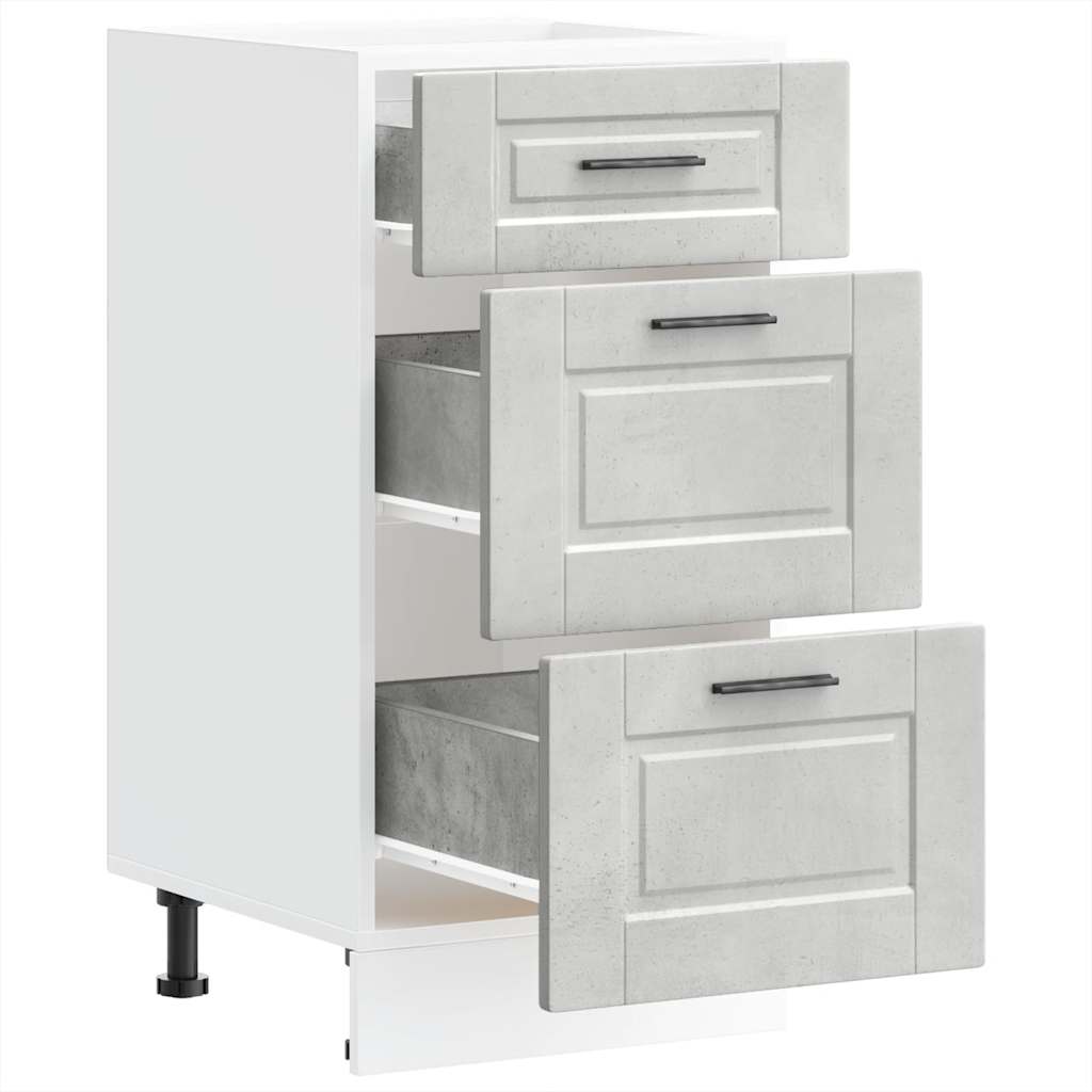Kitchen Base Cabinet, Porto, Concrete Gray