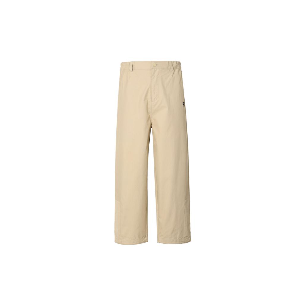 Fila Fusion Woven Solid Color Sports Casual Long Pants Men Bottoms Oatmeal T11M232801FDK