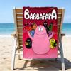 proof beach towel with a Barbapapa pattern - soft,absorbent,quick-drying,machine washable - perfect for swimming,camping,bathing