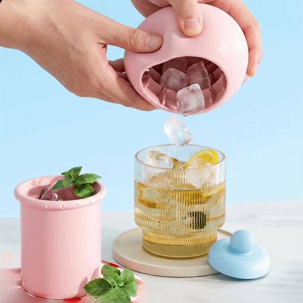 Non-stick Snowman Design Ice Ball Cup 3 in 1 Ice Cube Maker Portable Ice Cube Cup Bar
