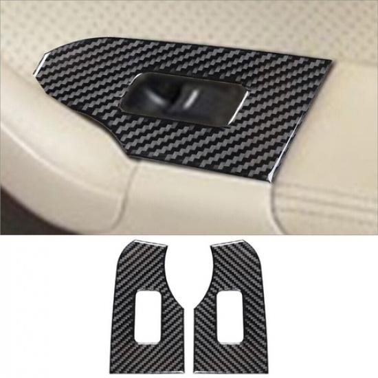4Pcs Carbon Fiber Interior Window Lift Switch Cover Trim For Acura TSX 2004-08