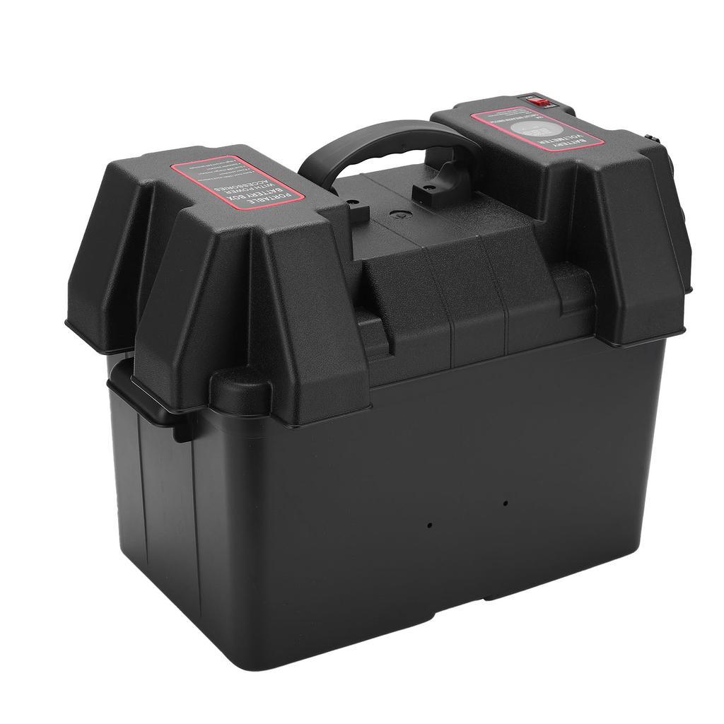 Motor Backup Battery Box Power Center Portable Marine Accessary with Voltmeter for Car RV Yacht Ship 12V