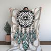 Boho Dreamcatcher Tapestry Crochet Blanket Digital Pattern – Modern and Whimsical Design