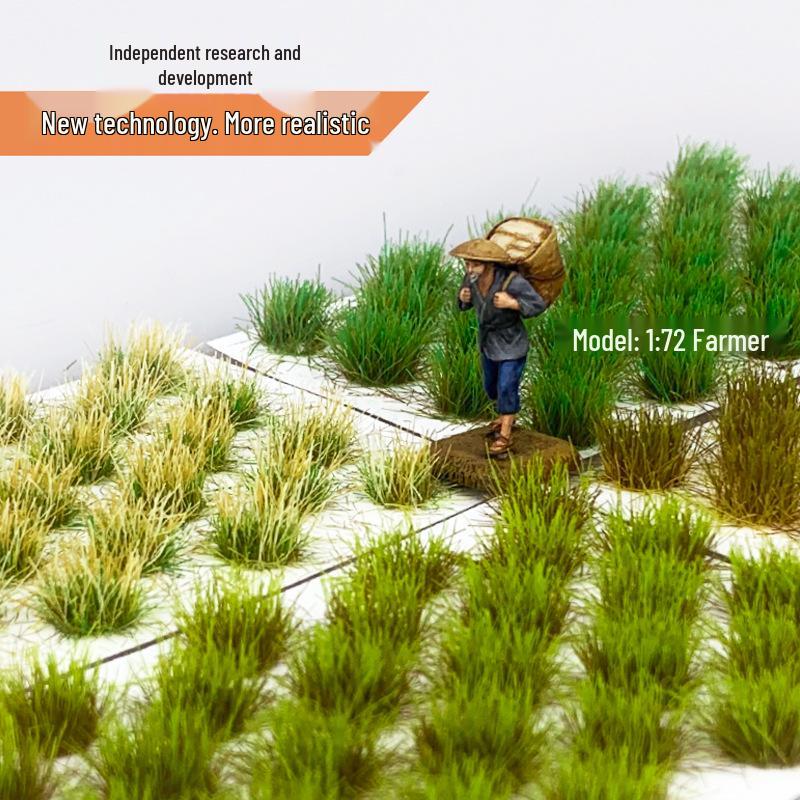 Seasonal Grass Clumps for Model Building and Simulation Turf Lawn DIY Projects