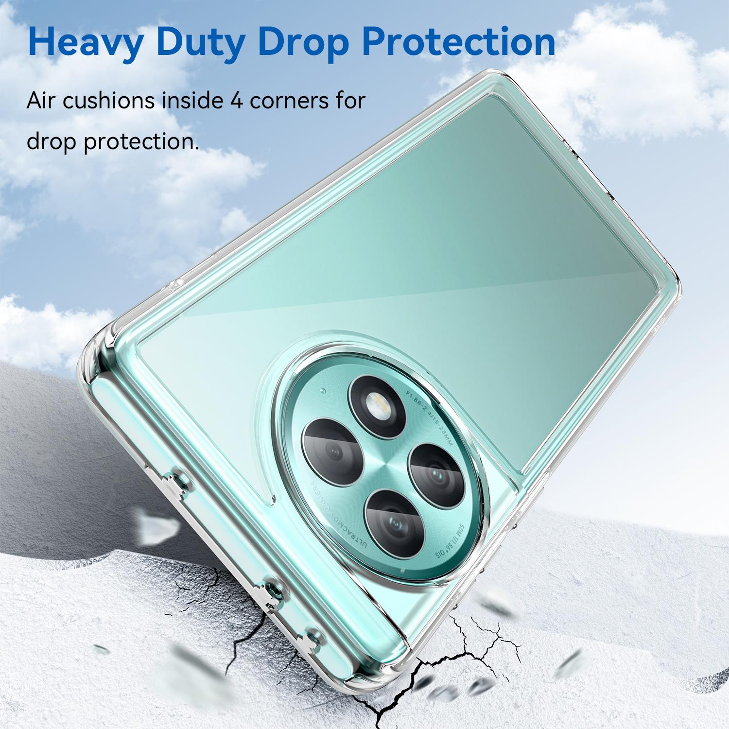 

For OnePlus Ace 2 Pro 5G Case Anti-drop Cell Phone Back Cover Transparent