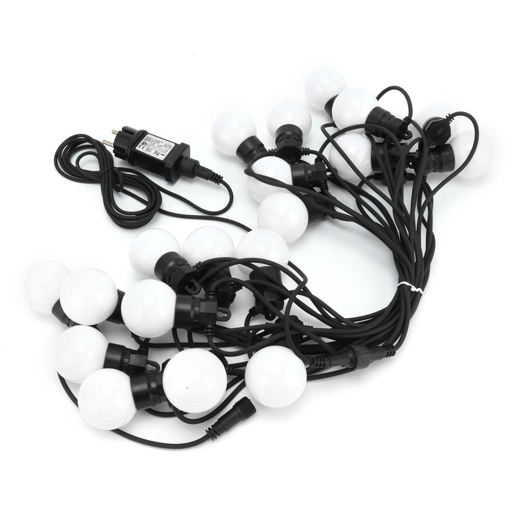 Wasserdichte G50 Glühbirnenlichterkette 10M 20LED für festliche Außendekoration Warmweiß