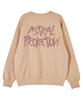 Astral Projection Graffiti Lettering Oversized Drop Shoulder Sweatshirt_Peach