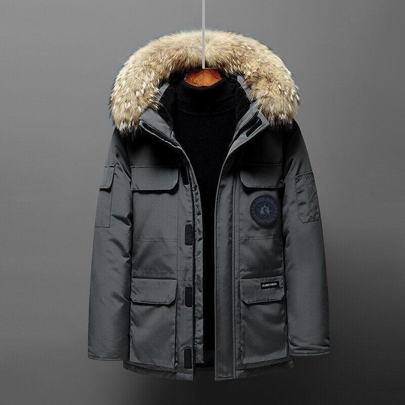 Expedition Winter Goose Down Jacket: Unisex Parka Model 08 with Canadian White Duck Down.