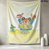 Paddington Bear Pattern Wall Tapestry Aesthetic Wall Hanging Printed Fabric Blanket Decorative Tapestries for Bedroom Living Room Home Decor