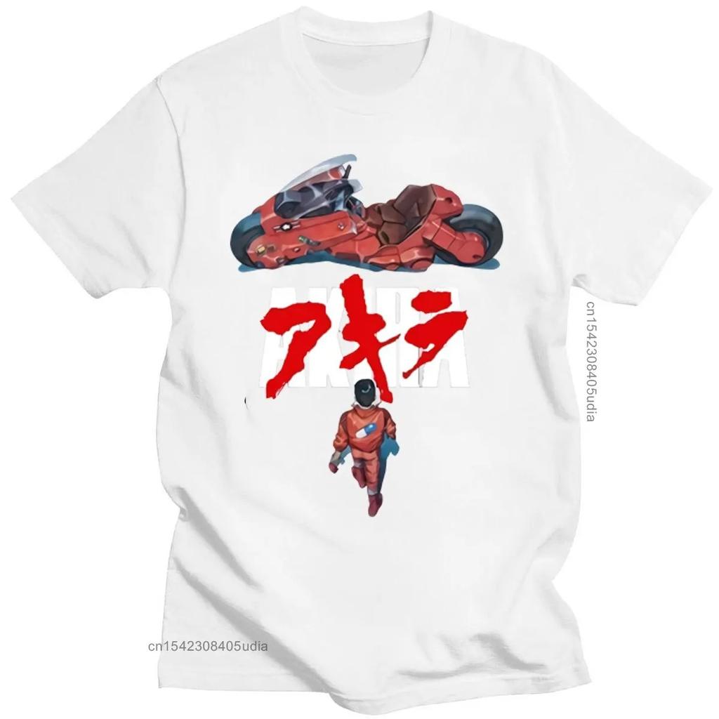 Japanese Akira Synthwave T-Shirt Short Sleeve Spring Summer Men Casual Tshirt Man Hipster Loose Fitness Style T Shirt