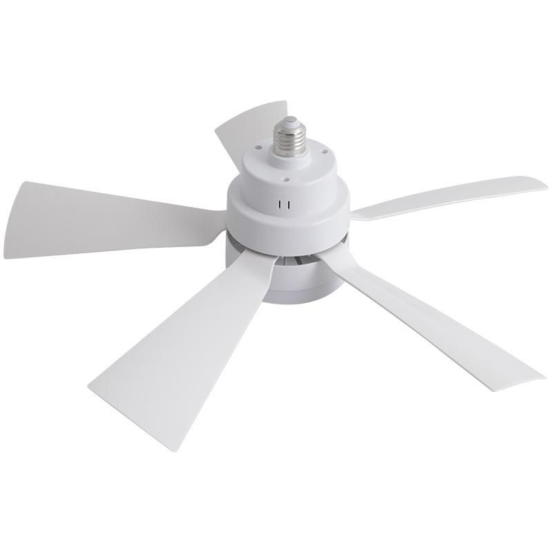 2025 E27 Screw Base Fan Light with Detachable Blades, Replaceable Light Source, Three-Color Stepless Dimming, and Timer