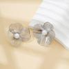 Pearl Mosquito Coil Disc Ear Clips: No-Pierce, Elegant French-Style Earrings for Women