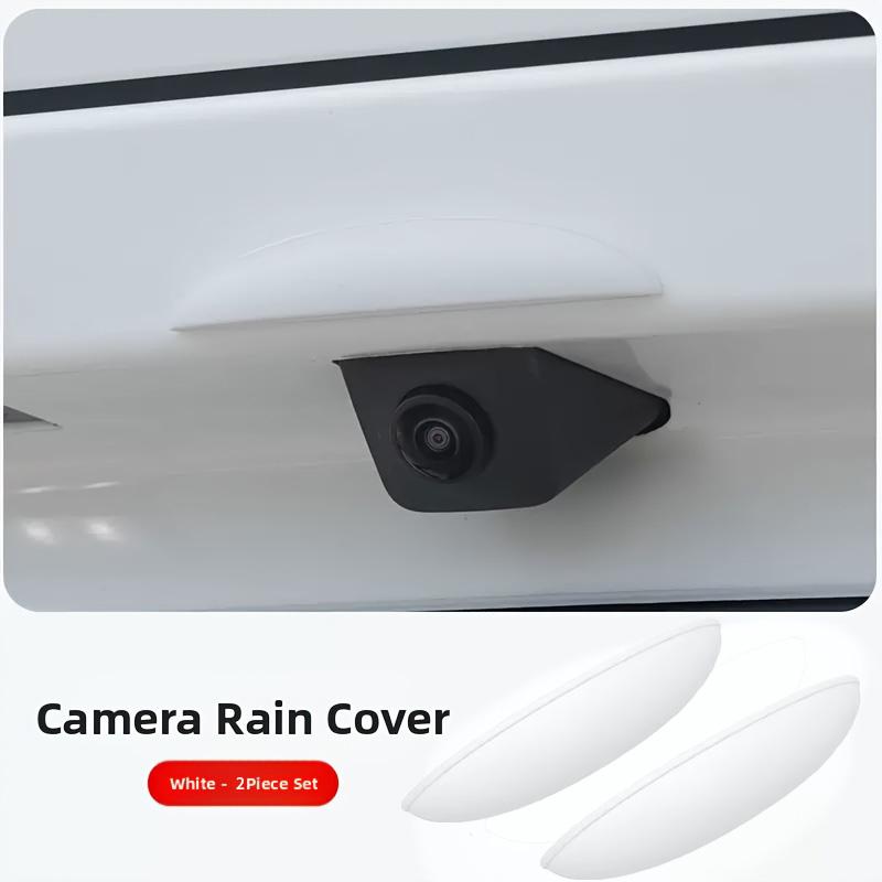 Car Rearview Camera Rain Shield Heavy-Duty ABS Waterproof Windproof Cover with Wide Base Design Compatible with SUV Sedan Truck