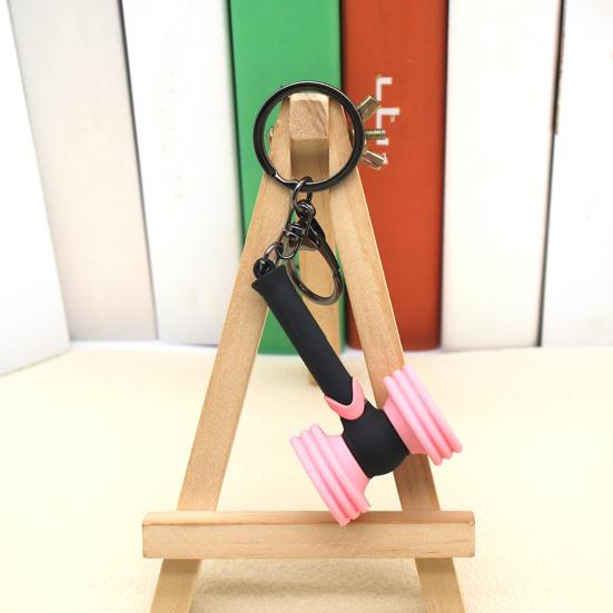 Yousheng Silicone Pink Hammer Keychain Women Girls Kpop Girl Group Vocal Concert Fan Gift Backpack Purse Ornament Key Ring Holder Pendant Bag