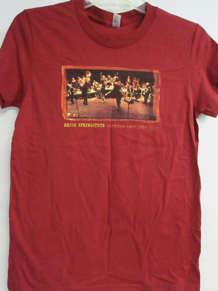 BRUCE SPRINGSTEEN AMERICAN LAND BAND CONCERT MUSIC SHIRT GIRLS LARGE Unisex T-Shirt S