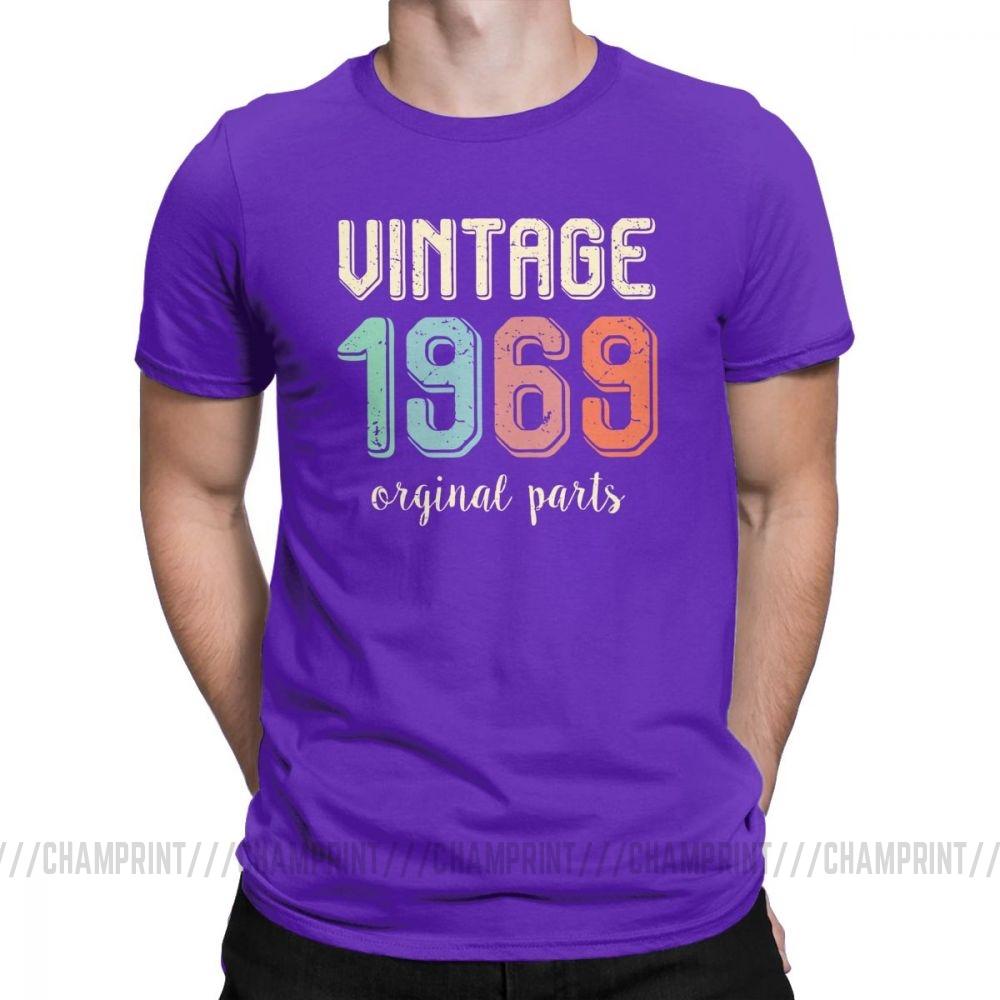 Vintage Retro 1969 50 Years Old 50Th Birthday Gift T Shirt T Shirt For Male Round