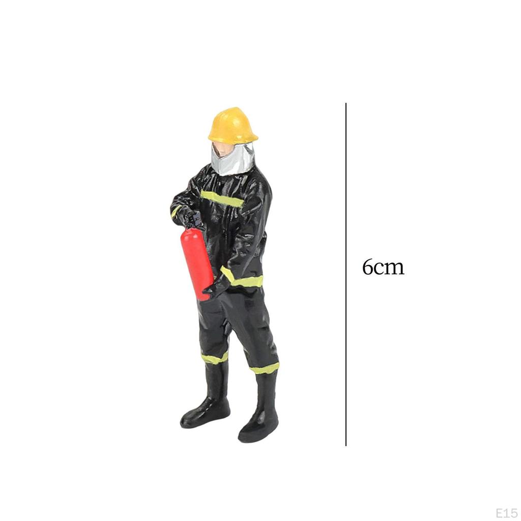 1/32 Scale Models Figurine Miniature People Model ,Fireman Figures for Layout