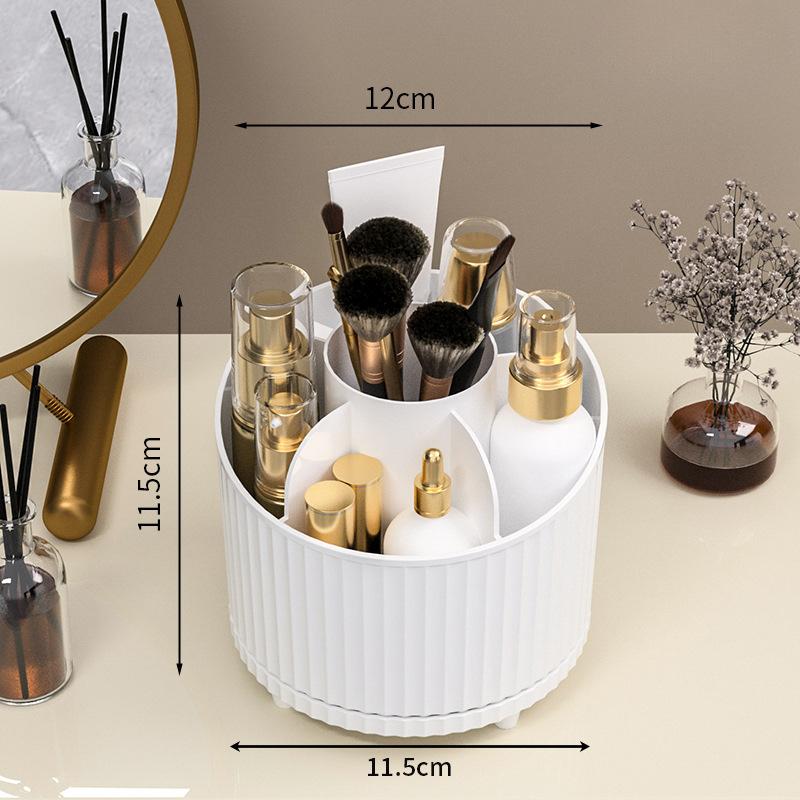 Desktop Rotating Makeup Brush Storage Holder Cosmetics Shelf Desktop Dressing TableEyeshadow BrushLipstick Box Pen Holder