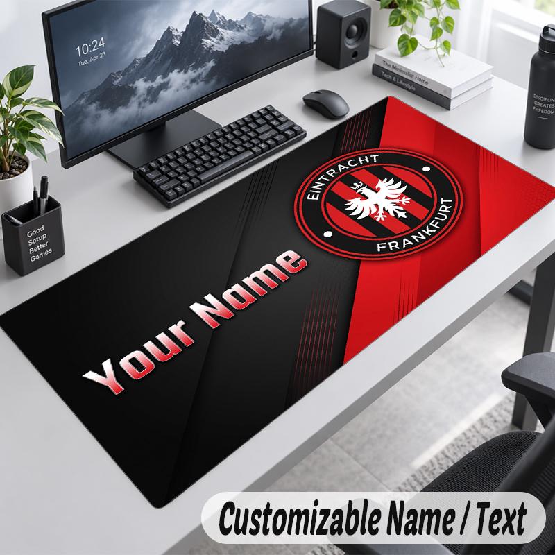 Custom Name Text Mouse Pad Eintracht Frankfurt Personalized Desk Pad For Work And Gaming