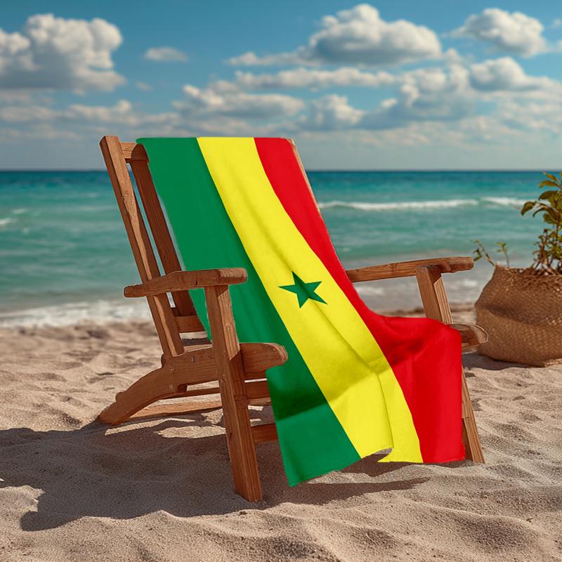 Senegal Fashion Beach Towel: Ideal for Summer Adventures Soft, Absorbent and Quick Drying Suitable for Swimming and Bathing
