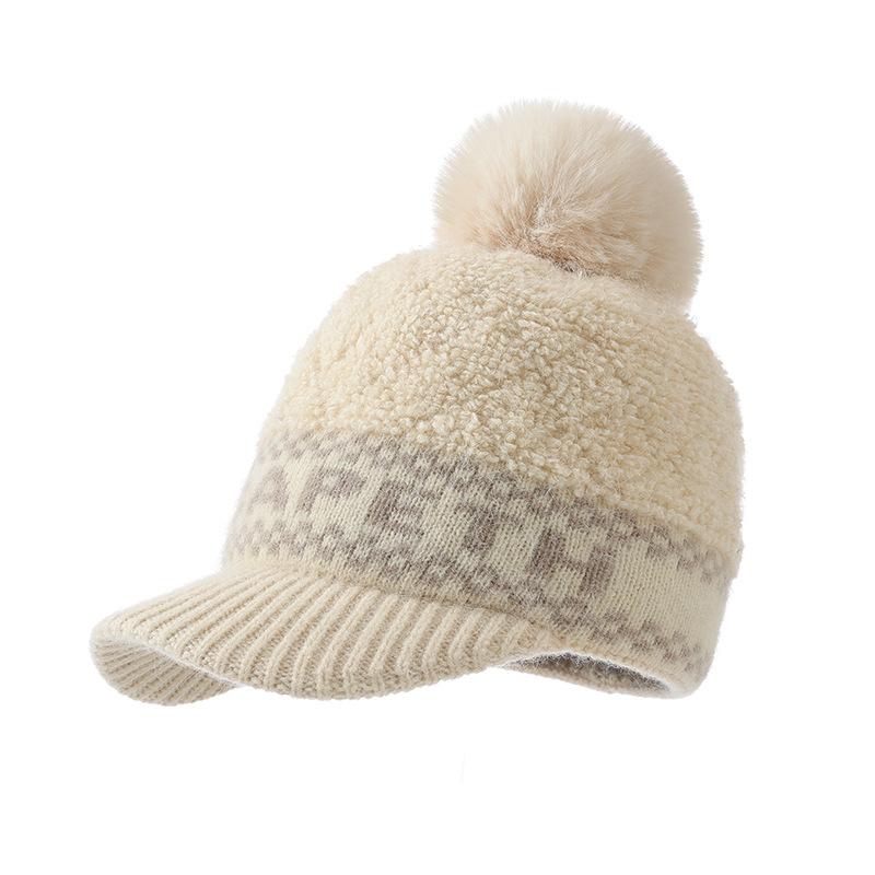 

Новая бейсболка с жаккардовым узором в виде букв, утолщенная, с плюшевой подкладкой, корейская, универсальная, для большого обхвата головы, теплая шапка, уличная шапка от холода One Size