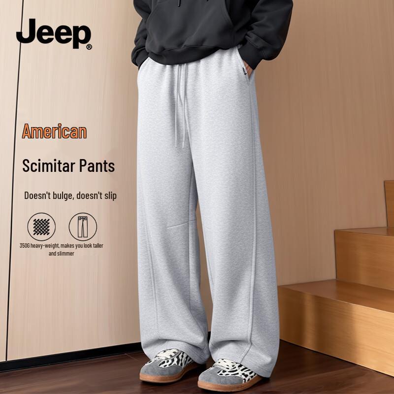 JEEP Men s Spring Trendy Loose Cleanfit Curved Knife Pants 2XL