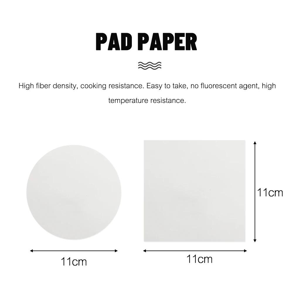 100pcs/pack Round Square Hamburger Food Pad Paper Disposable Hamburger Patty Separation Pad Non-stick Oil Paper Baking Paper