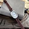 Ladies' New Oval Bathtub Egg-Shaped Belt Quartz Watch Elegant Miniature Vintage-Style Wristwatch Stylish Trendsetter