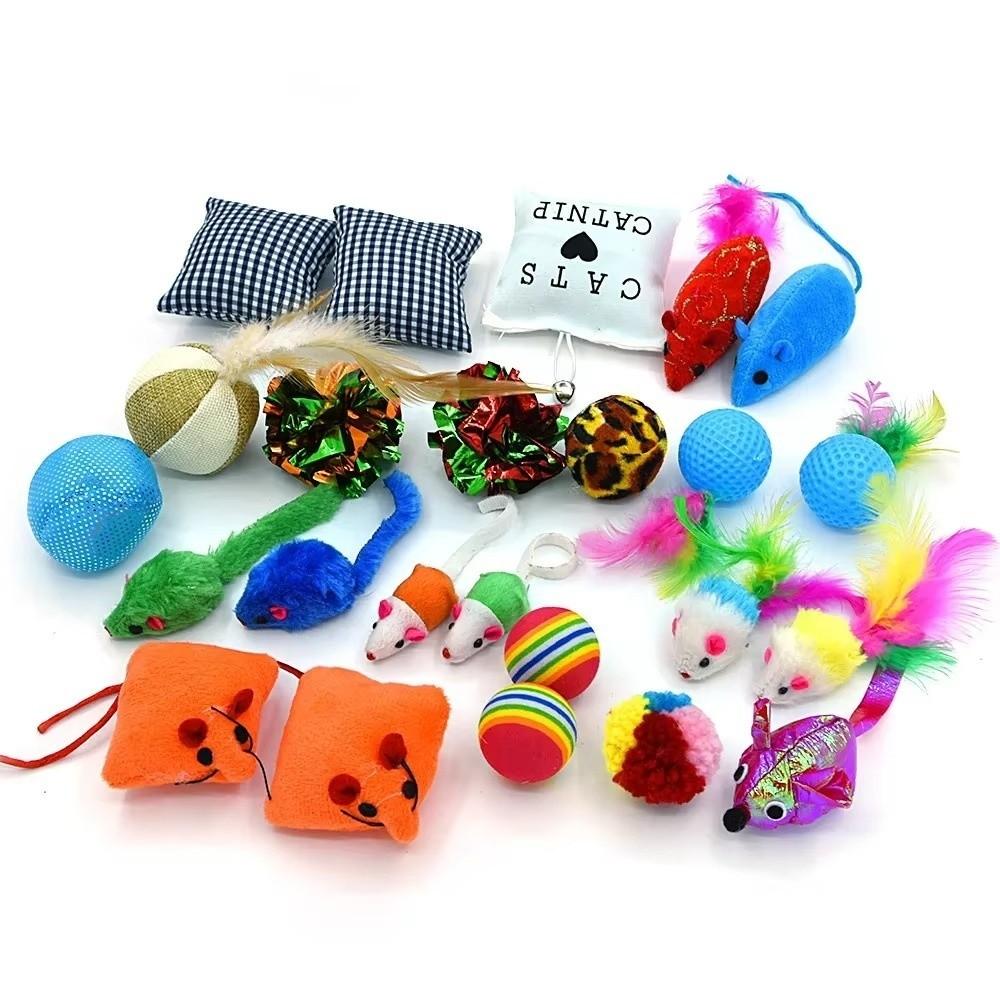 Bell Ball Interactive Cat Toys Mouse Shape Balls Cat Tunnel Toys Pet Cat Toys Set  Cat Exercise