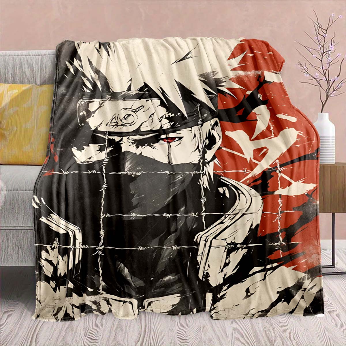 

Naruto Anime Flannel Blanket - Soft Warm Perfect for Sofa, Bedding Camping Travel Office Home Decor 75x90cm