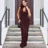 Women's new fashionable French sexy streamer hip skirt backless pleats European and American dresses women's wholesale