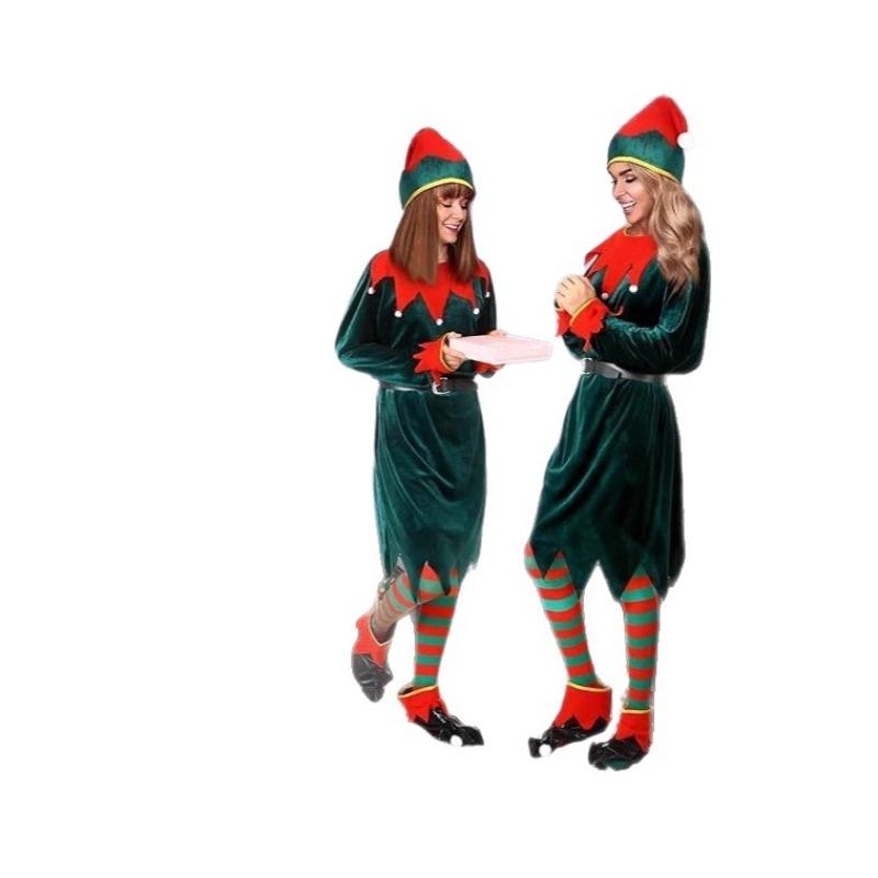Christmas Show Costume Suit Women's Costume Suit Dress Christmas Elf Clothing Santa Claus