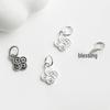 S925 Sterling Silver Chinese Copper Coin Pendant for DIY Crystal Bracelet and Necklace Accessories