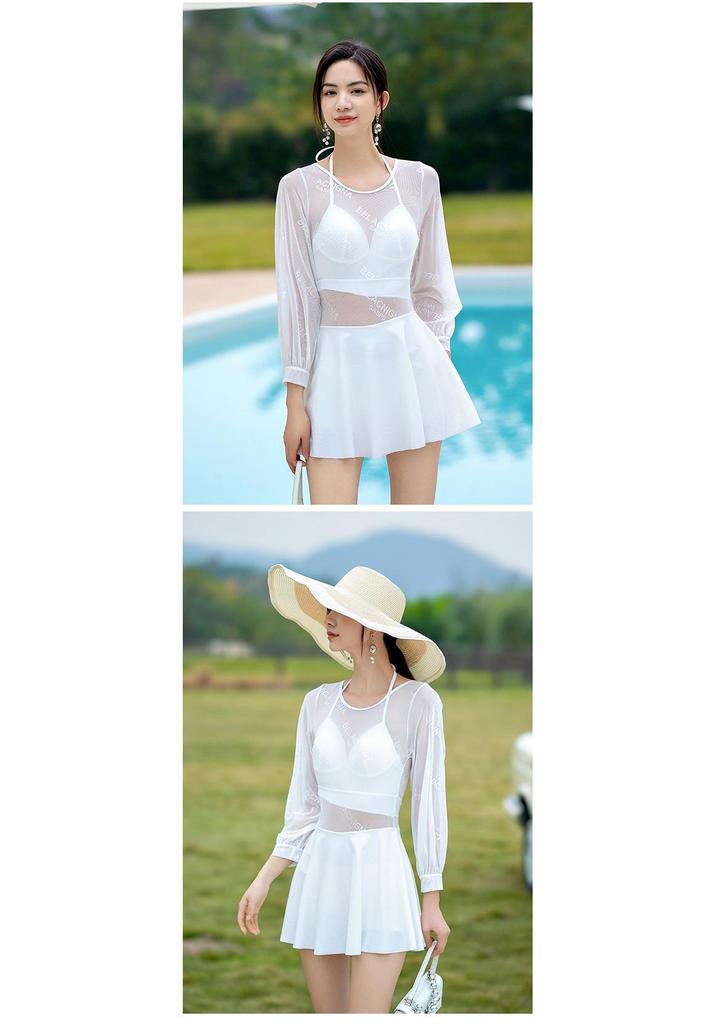 Xigeer Women's One-Piece Halterneck Slimming Swimsuit - 2023 Korean Style