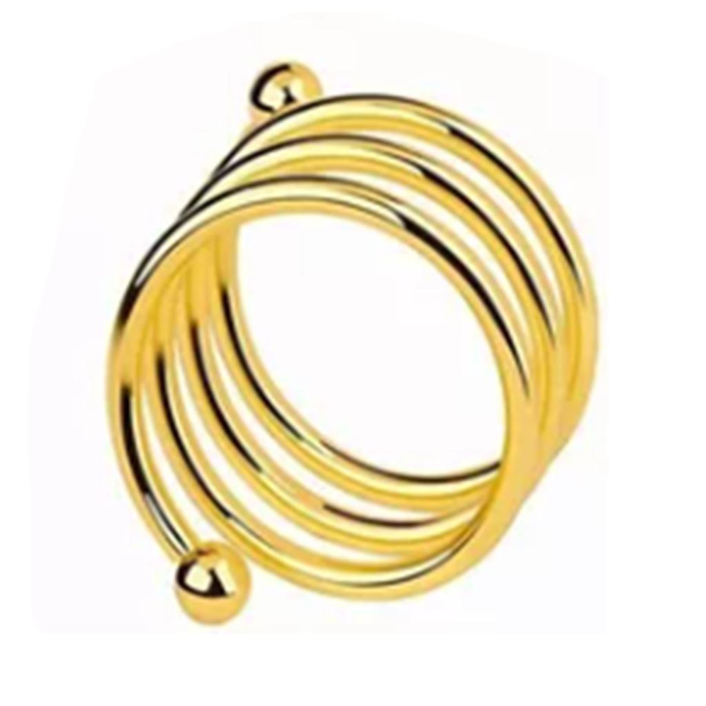 12 Stück Serviettenring Spirale Waschbar Dekorativ Metall Serviettenhalter Ring für Hochzeitsfeier Bankett