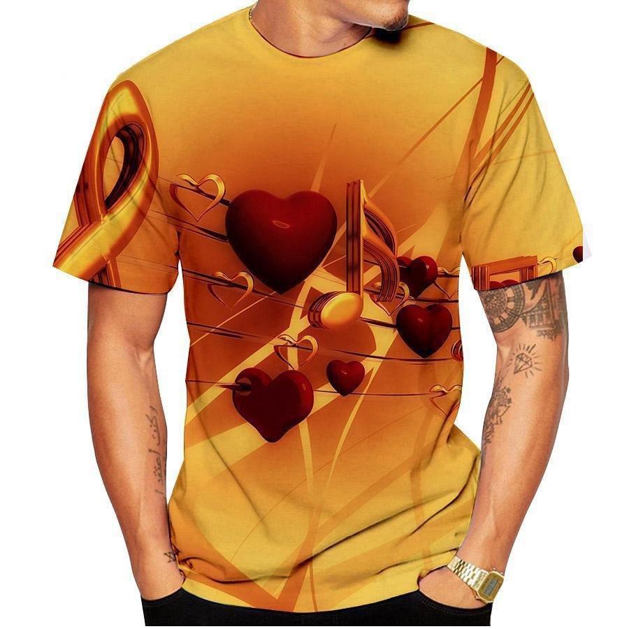 

Летняя мода Music Note 3D Print Футболки Мужские и женские модные повседневные футболки с коротким рукавом Harajuku Y2k Футболки Топы Детская одежда 5XL