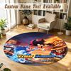 Round Rug Custom NameSonic Pattern Non Slip Carpet Home Floor Decor