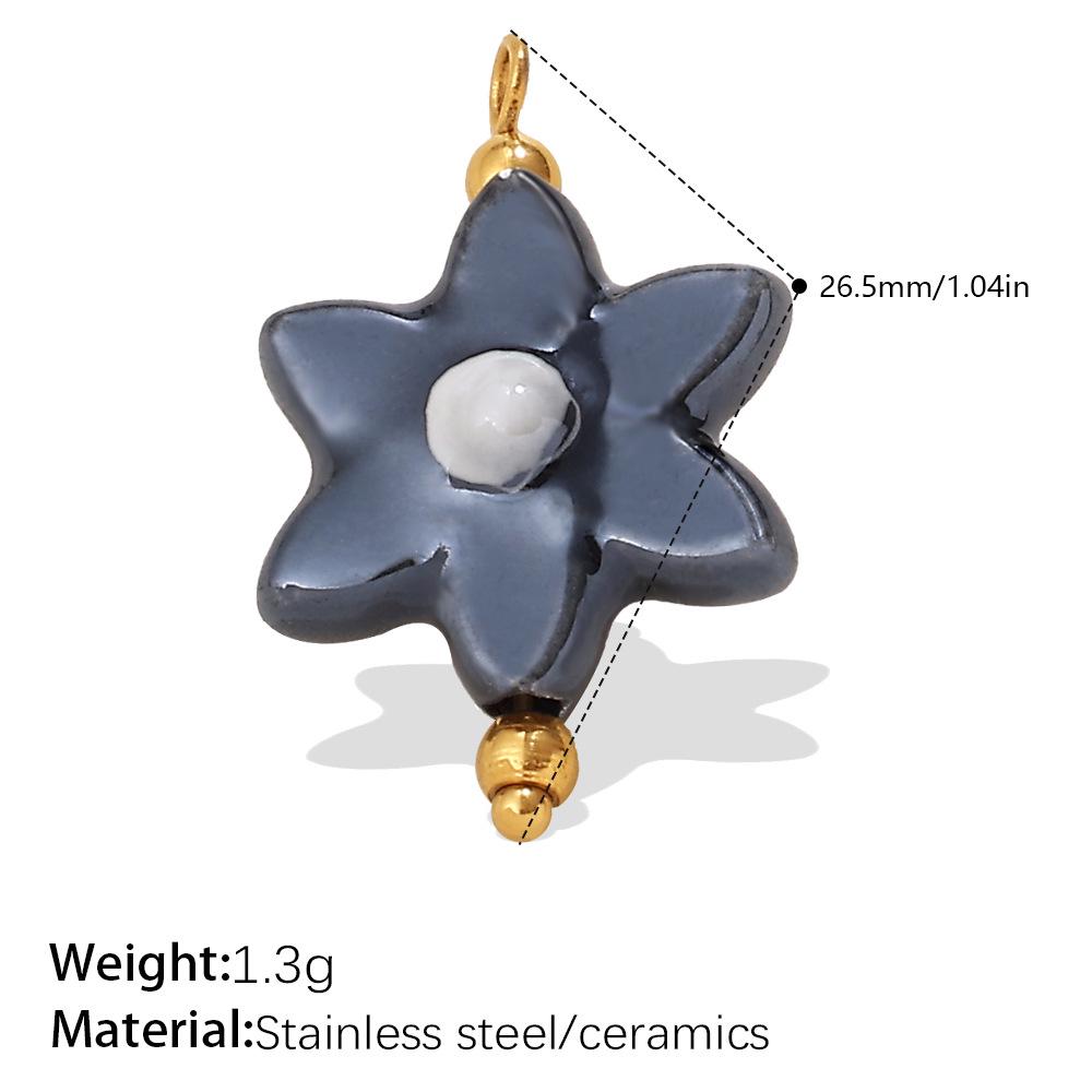 Hexagonal Flower Ceramic Beads for DIY Bracelet & Necklace Jewelry Making