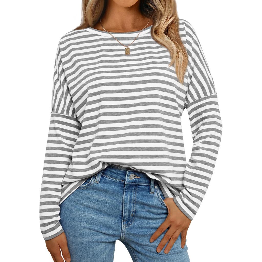 Oberteile für Damen, elegante, lässige Langarmshirts, T-Shirts, Top