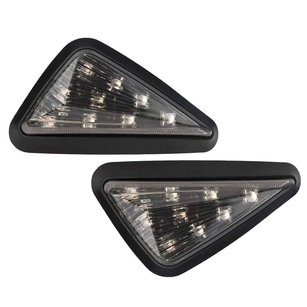 X-STYLE Motorcycle Turn Signal, LED, Yellow, Embedded Turn Signal Lamp, Marker, 9 LEDs 12