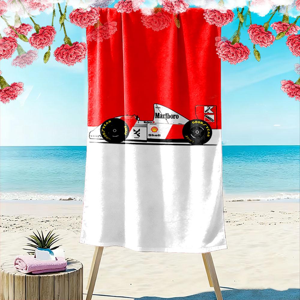 Racing Car Print Beach Towel Beach Towel Quick-drying for Travel Outdoor Sports Jogging Beach and Swimming