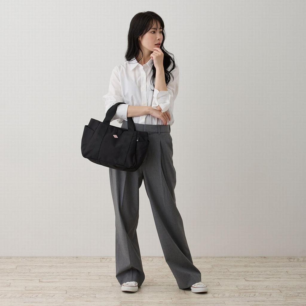 Rootote Tote Bag with Mini SN Deli 0712 Women's Compartments, Water-Repellent, Tote, Paruti, Hassui, (01 Black)