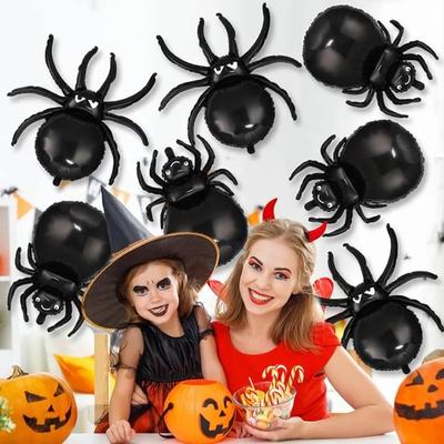 10/1PCS Halloween Spider Foil Balloons Large Black Spiders Airballoon Birthday Halloween Party Home Decorations Accessories