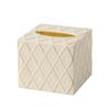 Tissue Box, with Waterproof Wear-Resistant Surface, Diamond Embossed Texture Compact Paper Holder for Office Bedroom