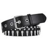 [White Fang] Breite Rock Mode Gürtel mit Nieten für Herren und Damen BTA171 (Schwarz)